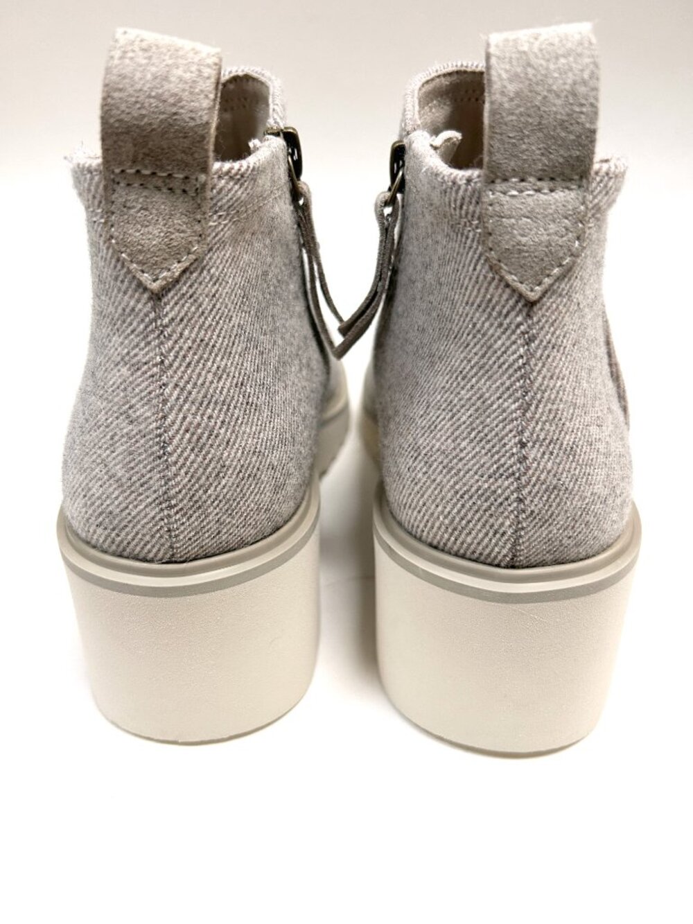 TOMS Maude Wedge Booties Size 8 Natural Shimmer Ankle Boots Everyday Boot - Picture 4 of 10